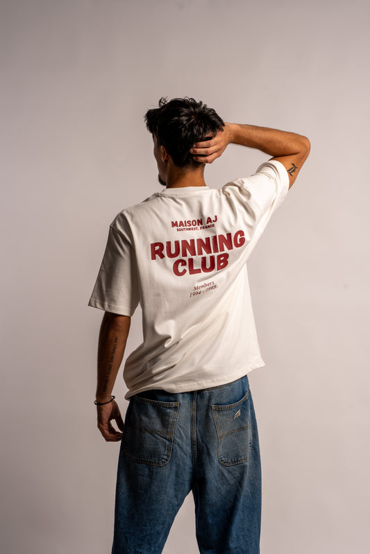 T-SHIRT BLANC RUNNING CLUB