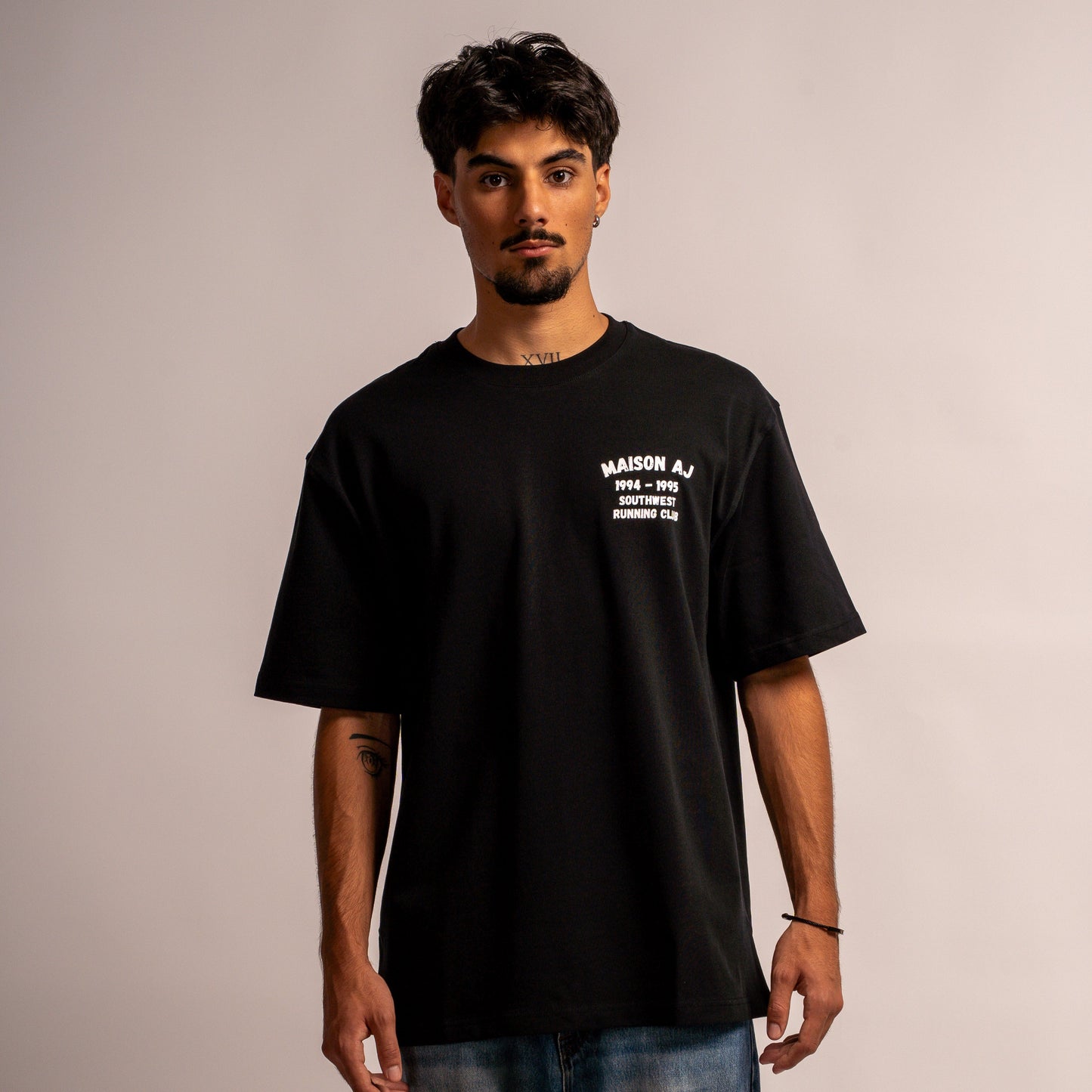 T-SHIRT NOIR RUNNING CLUB