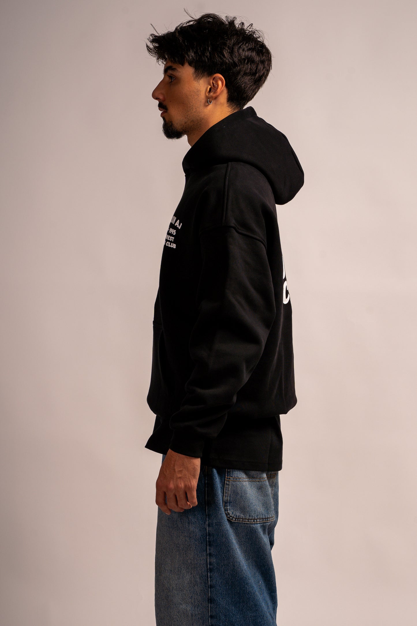 Hoodie MAISON AJ – Running Club Noir