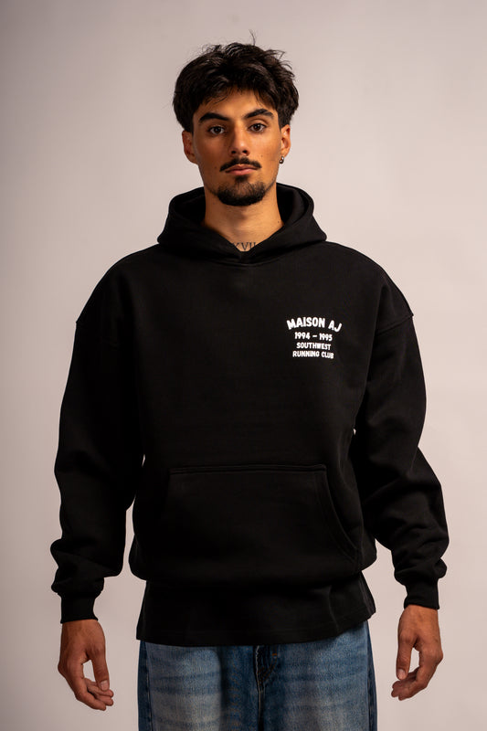 Hoodie MAISON AJ – Running Club Noir