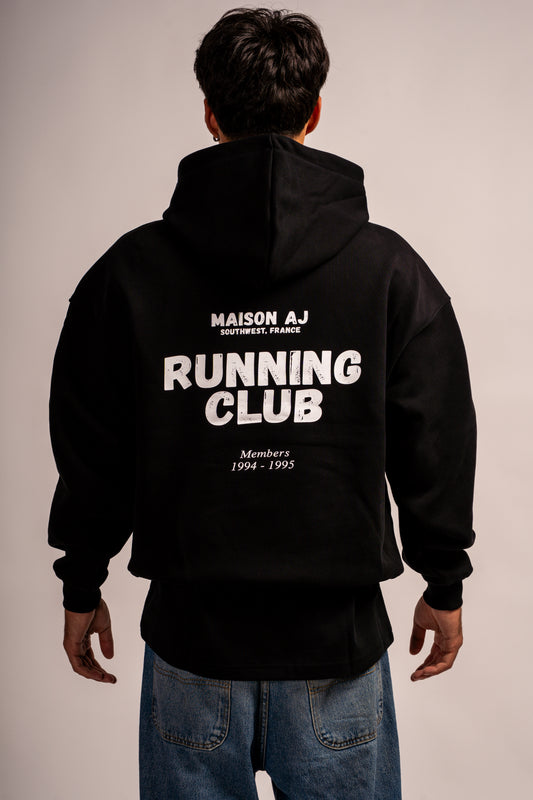 Hoodie MAISON AJ – Running Club Noir
