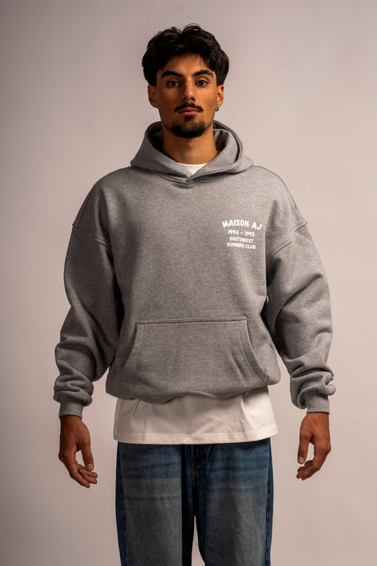 Hoodie MAISON AJ – Running Club Gris