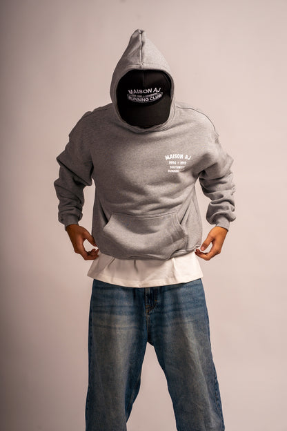 Hoodie MAISON AJ – Running Club Gris