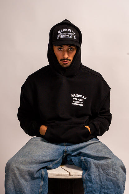 Hoodie MAISON AJ – Running Club Noir