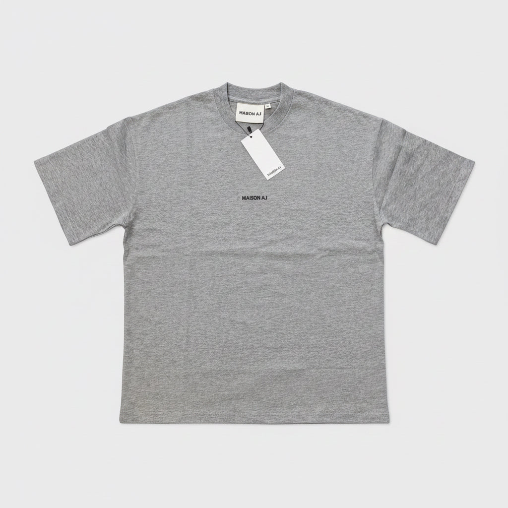 Le classique — T-shirt oversize gris chiné 300g