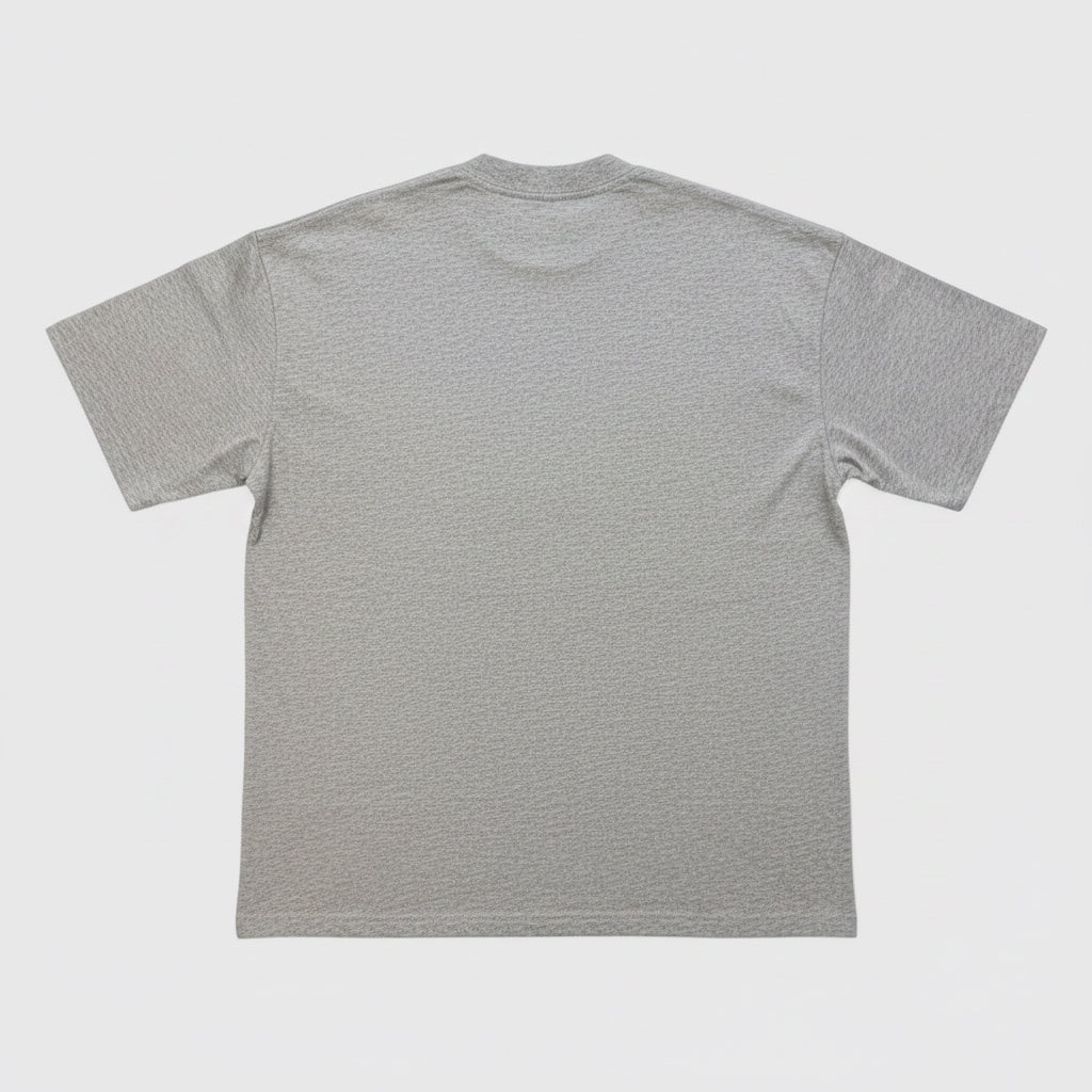 Le classique — T-shirt oversize gris chiné 300g